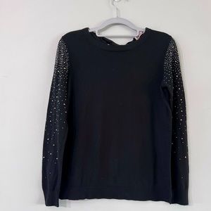 LOFT by Ann Taylor Rhinestone, Tie-In-Back Long Sleeve